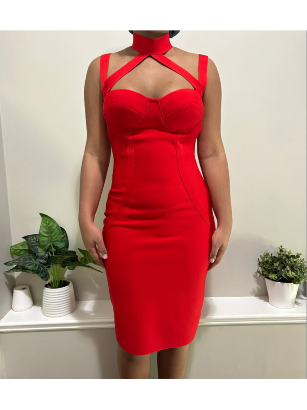 Women's Red Mini Dress Size S